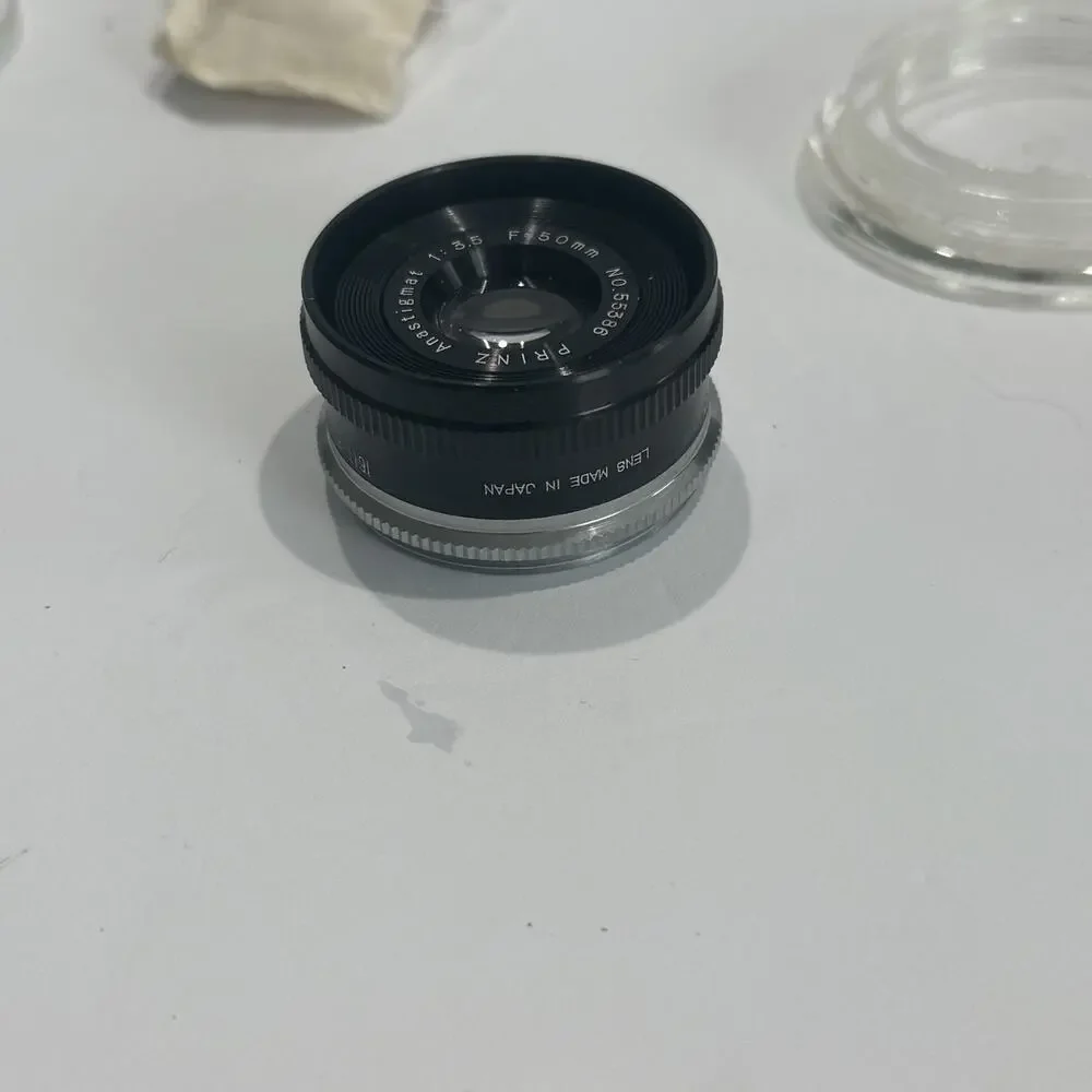 Lot of 2 Prinz Anastigmat Enlarger Lenses - 50mm f/3.5 & 75mm f/3.5 - Japan Vtg